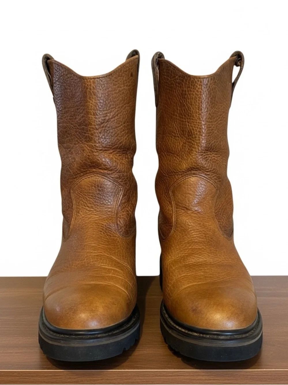 Wolverine Men's Brown Leather Wellington Work Boots Size 12M